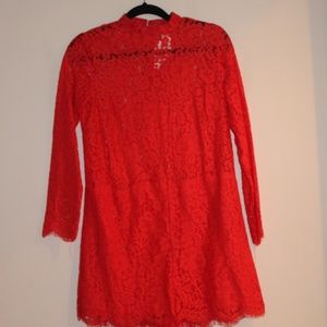 H&M Red Lace Romper